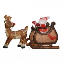 Lumineo Acrylic LED Santa & Sleigh