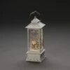 Konstsmide Santa With Dog White Water Lantern (Battery Operated) -Christmas Decorations 1068172