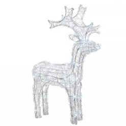 Lumineo 60cm Cool White LED Acrylic Reindeer (50 LEDs)