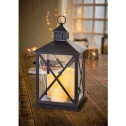 Premier Medium 3 Flicker LED Candle Lantern