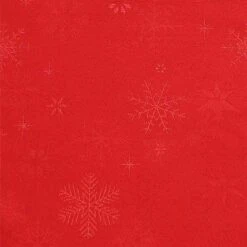 Peggy Wilkins Snow Crystal Red Christmas Tablecloth 53"x88"