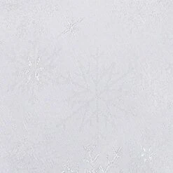 Peggy Wilkins Snow Crystal White & Silver Christmas Tablecloth 67"x100"