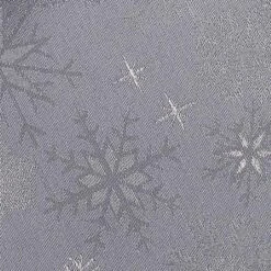 Peggy Wilkins Snow Crystal Grey Christmas Tablecloth 53"x88"
