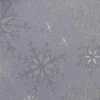Peggy Wilkins Snow Crystal Grey Christmas Tablecloth 67"x100" -Christmas Decorations 1114599