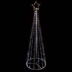 Premier 2.5m White LED Pyramid Tree (889 LEDs)
