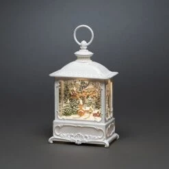 Konstsmide Santa Over Village Water Lantern (Battery Operated)
