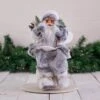 40cm Grey Sitting Santa Decoration With Tree -Christmas Decorations 1118531