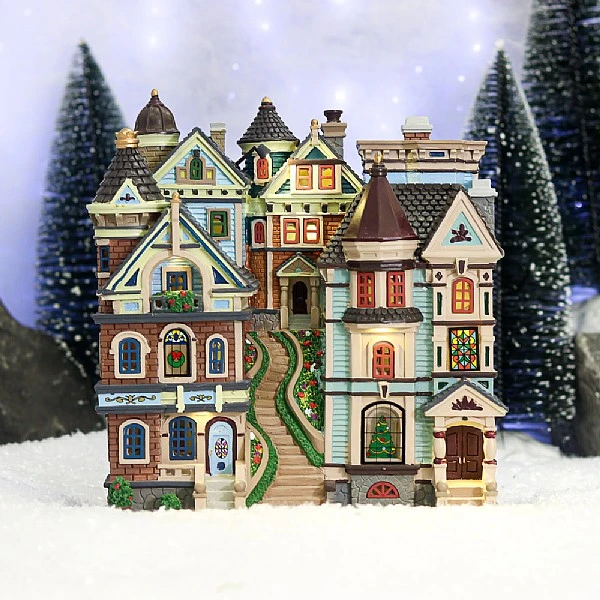 Lemax Houses On A Hill 3 Lemax Houses On A Hill