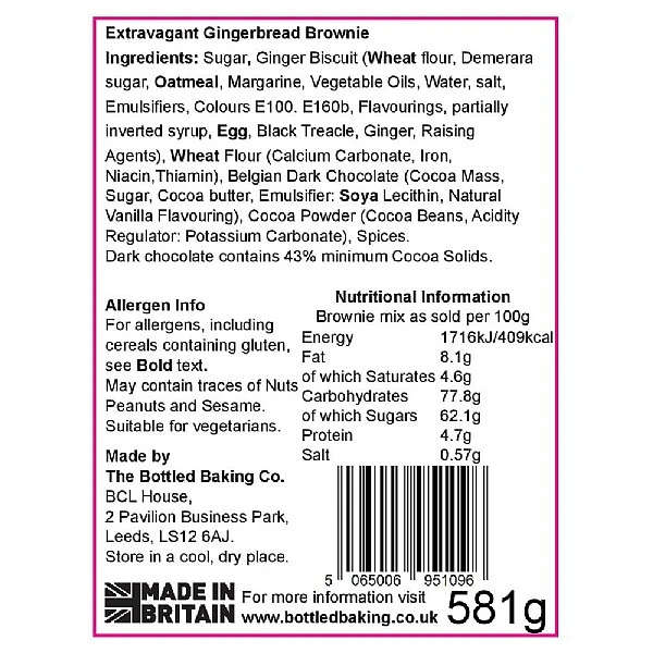 The Bottled Baking Co. Gingerbread Brownie Mix 750ml 4 The Bottled Baking Co. Gingerbread Brownie Mix 750ml - Image 2