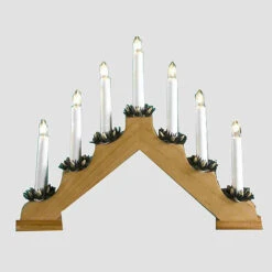 Konstsmide Simple Light Oak Candle Welcome Light