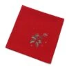 Peggy Wilkins Holly Trail Set Of 4 Red Napkins