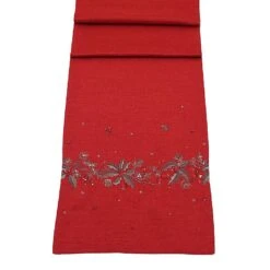 Peggy Wilkins Holly Trail Red Table Runner 35cm X 190cm
