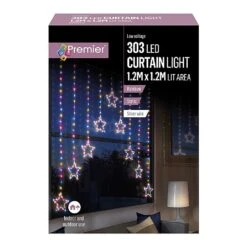 Premier 303 Red, Blue & White LED Star Curtain