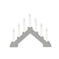 Konst Smide Grey LED Candlestick Welcome Light
