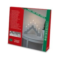 Konst Smide Grey LED Candlestick Welcome Light -Christmas Decorations 1158608 3