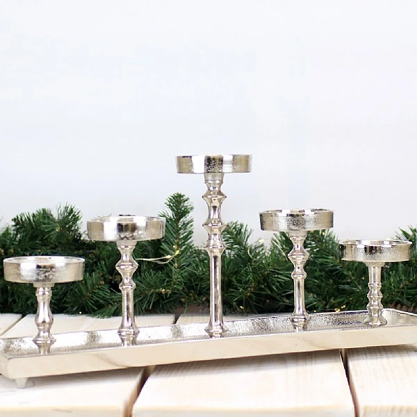 5 Pillar Candle Table Centrepiece 4 5 Pillar Candle Table Centrepiece - Image 2