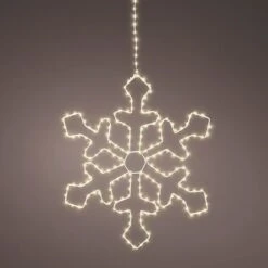 Lumineo Micro LED Metal Snowflake 37cm (220 Warm White LEDs)