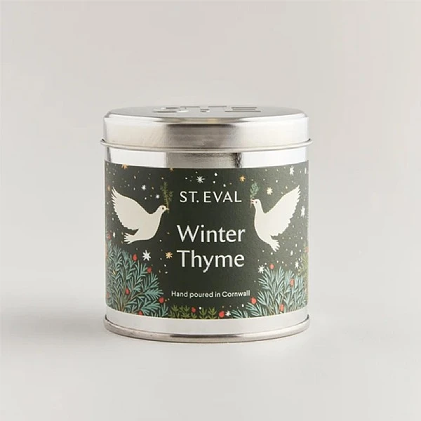 St Eval 'Christmas Winter Thyme' Tin Candle 3 St Eval 'Christmas Winter Thyme' Tin Candle