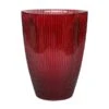 Ivyline Burgundy Ribbed Tall Vase (24.5cm X 18cm) 1 Ivyline Burgundy Ribbed Tall Vase (24.5cm X 18cm) -Christmas Decorations 1171714