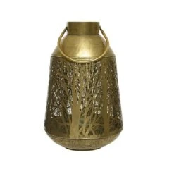 Decoris Gold Candle Holder With Tree Pattern 43cm