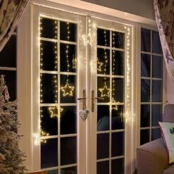 Three Kings Star Light Curtain Warm White
