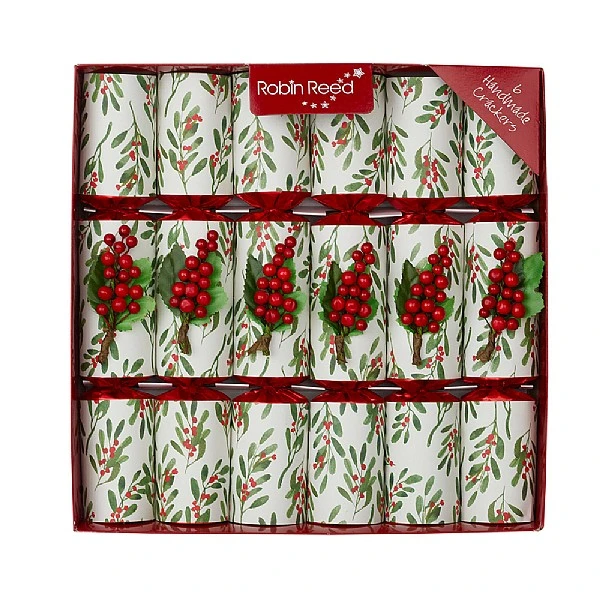 Robin Reed 12" Jolly Holly Christmas Crackers - Pack Of 6 3 Robin Reed 12" Jolly Holly Christmas Crackers - Pack Of 6