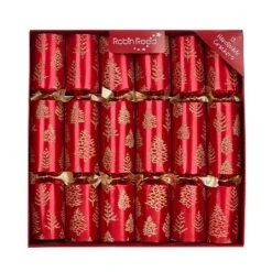 Robin Reed 12" Tree Flakes Christmas Crackers - Pack Of 12