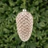 Festive Glass Gold Pinecone
