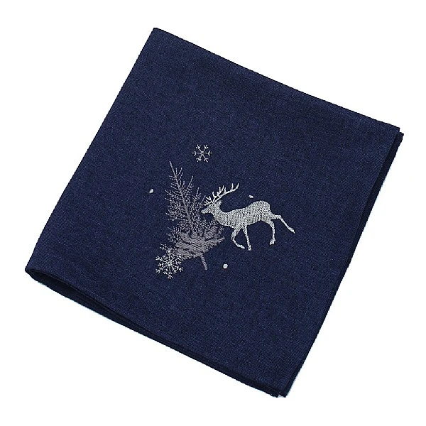 Peggy Wilkins Neve Navy & Silver Napkins Set Of 4 3 Peggy Wilkins Neve Navy & Silver Napkins Set Of 4
