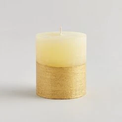 St Eval Inspiritus Scented Gold Half Dipped Pillar Candle
