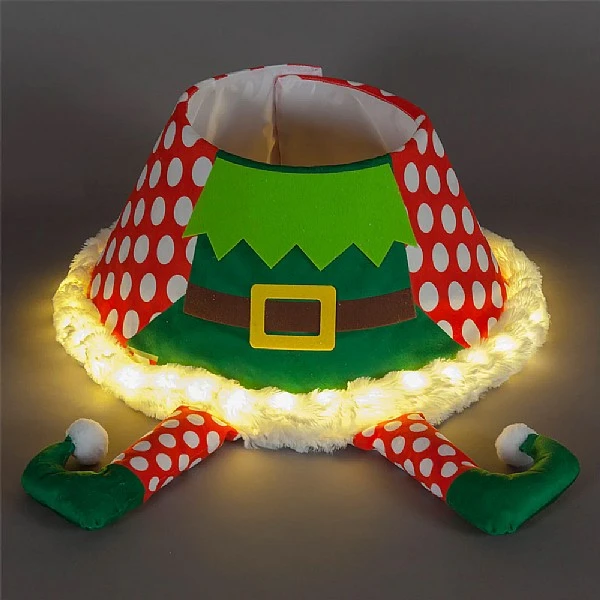 Snowtime 60cm LED Elf Tree Skirt With Timer 3 Snowtime 60cm LED Elf Tree Skirt With Timer