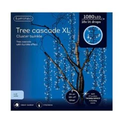 Lumineo 1080 Cool White LED Cascade Cluster Lights