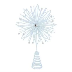 Gisela Graham Iridescent Glitter Wire Starburst Tree Topper