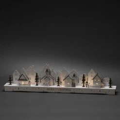 Konstsmide Wooden Silhouette Village LED