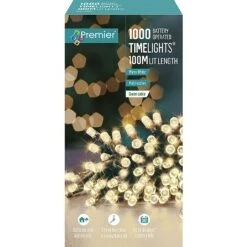 Premier Warm White Timer Lights - Battery Operated (1000 LEDs) 7 Premier Warm White Timer Lights - Battery Operated (1000 LEDs) -Christmas Decorations 1214389 3