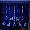 Three Kings Cool White Festive Curtain Lights -Christmas Decorations 1238746