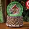 Three Kings 10cm Musical Gingerbread House Snowglobe 2 Three Kings 10cm Musical Gingerbread House Snowglobe -Christmas Decorations 1238755