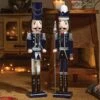 Three Kings Navy & Silver Jumbo Nutcracker (Assorted Designs) -Christmas Decorations 1238760