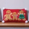 Three Kings Gingerbread Family Cushion Red 1 Three Kings Gingerbread Family Cushion Red -Christmas Decorations 1238789