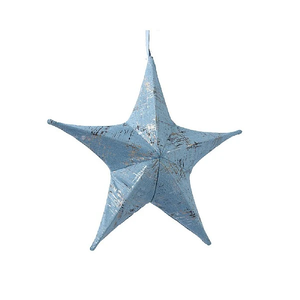 Decoris Grey Velvet Star 12cm 3 Decoris Grey Velvet Star 12cm