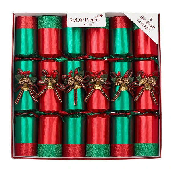 Robin Reed 12" Ring 'O' Bells Red & Green Christmas Crackers - Pack Of 6 3 Robin Reed 12" Ring 'O' Bells Red & Green Christmas Crackers - Pack Of 6