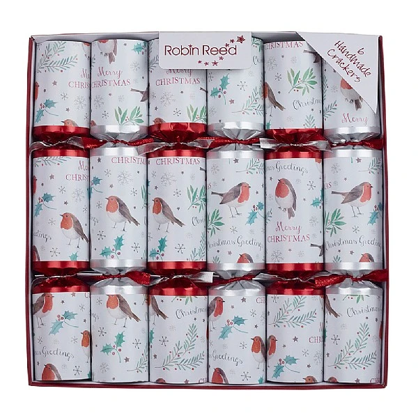 Robin Reed 12" Christmas Robin Greeting Christmas Crackers - Pack Of 6 3 Robin Reed 12" Christmas Robin Greeting Christmas Crackers - Pack Of 6
