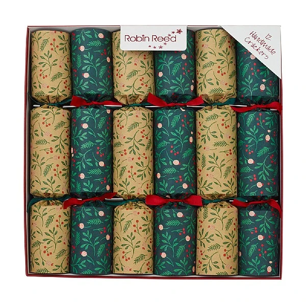 Robin Reed 12" Natural Foliage Christmas Crackers - Pack Of 12 3 Robin Reed 12" Natural Foliage Christmas Crackers - Pack Of 12