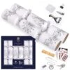 Tom Smith Box Of 6 14" Silver Premium Crackers (FSC) -Christmas Decorations 1239464
