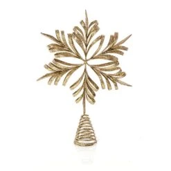 Premier Antique Gold Snowflake Tree Topper 29cm