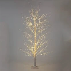 Snowtime 1.2m White Modelling Micro Dot Tree With 500 Warm White LEDs