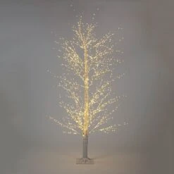 Snowtime 2.1m White Modelling Micro Dot Tree With 1,700 Warm White LEDs