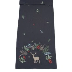 Peggy Wilkins Fern Arch Pewter 14x75" Table Runner