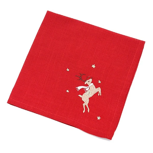 Peggy Wilkins Night Flight Red Napkins (Box Of 4) 3 Peggy Wilkins Night Flight Red Napkins (Box Of 4)