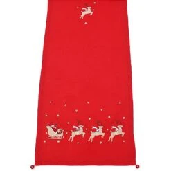 Peggy Wilkins Night Flight Red 14x75" Table Runner